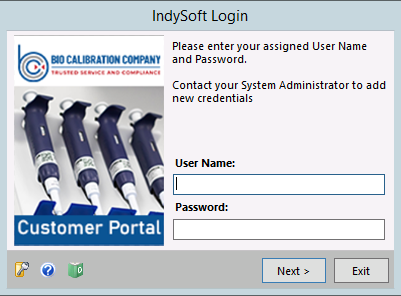 Laboratory Calibration Service Login